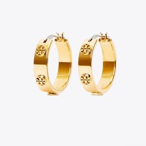 Tory Burch Small Miller Stud Huggie Earring